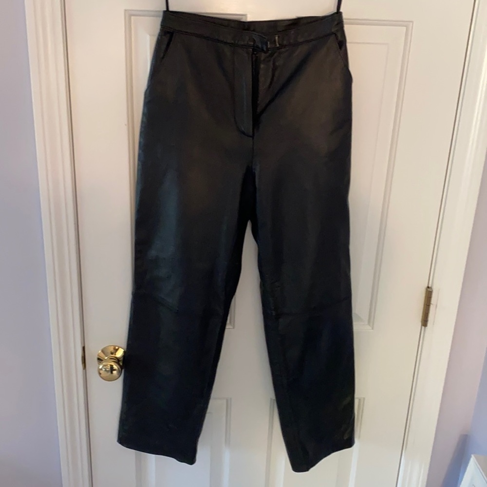 Black leather pants